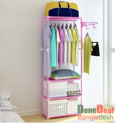 BeautyLand Korean Multipurpose 3 Layer Cloth Organizer Rack Wardrobe Coat Rack Cloth Hanger