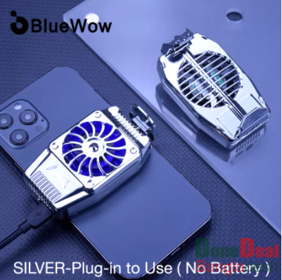 BlueWow H15 New Fashion Universal Mobile Phone Radiator Processor Adjustable Portable Charging Silent Phone Portable Light Cooling Cold Phone Cooler P