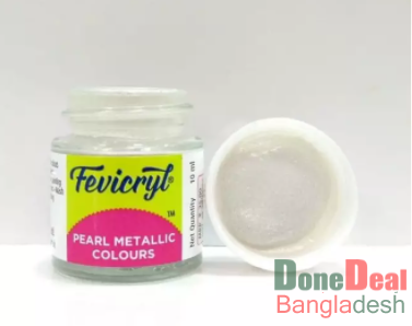 Fevicryl Acrylic Colour- Pearl Metallic Silver 10 ml
