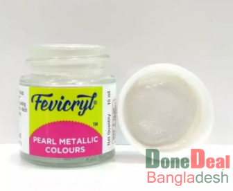 Fevicryl Acrylic Colour- Pearl Metallic Silver 10 ml