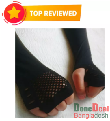 Fingerless Gloves for women High Quality Half-Finger hand gloves for women Black Skin