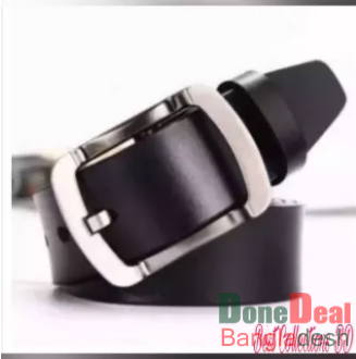 High Quality Men's Black Belt Leather Male Strap Pin Buckle Casual Clothes Gift Solid Adult