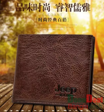 Jeep Black High quality High Capacity Artificial Leather Long Wallet For Man