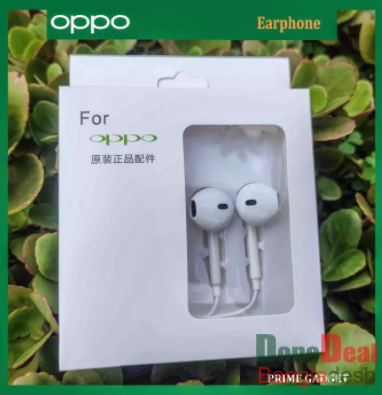 Oppo In Ear Earphone Good Bass Sound Quality For All Android - White Color