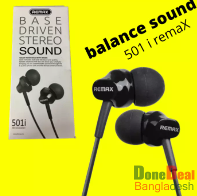 REGULER BASIC 501i BASS STUDIO EAR PHONE WITH MIC 3.5mm JACK BALANCE SOUND IN EARPHONE