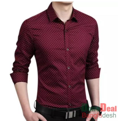Stylish & Fashionable Trendy Cotton Ball Printed Long Sleeve Formal Shirt For Men