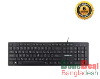Walton USB Keyboard WKS006WN Black (Bangla+English)