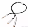3.5mm Jack Headphone Audio Cable 1 Male To 2 Female Stereo Audio Y Copier Adapter - Multi Colour
