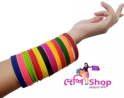 61 piece metal multicolor reshmi bangle Churi bracelets for women and girls fashion