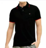 Black Cotton Polo t-Shirt For Men