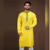 Cotton High Quality and Stylish Panjabi for Men--Yellow