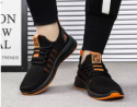 Men Casual Footwear Black Mix Orange