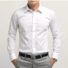 Men's White Cotton Formal Shirt