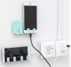 Mobile Phone Holders Phone Charger Wall Mounted 4 Hooks Storage Hanger Rack Bathroom Hanging Holder 