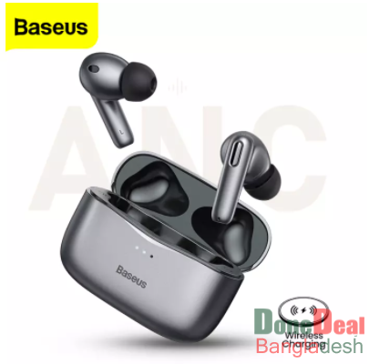 Baseus S2 TWS ANC True Wireless Earphones Active Noise Cancelling Bluetooth 5.0 Headphone Wired Earbud Hi-Fi Audio Touch Headset