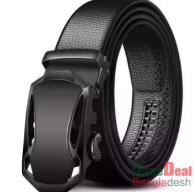 Black artificial leather atuo gear belt FOR men