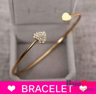 Bracelet For Women GOLDEN HEART shaped