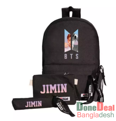 BTS School Bag Bangtan Boys Backpack Canvas Bag JIN SUGA J-HOPE RM JIMIN V JUNG KOOK Shoulder Bag Messenger Bag Three-pie Student Bag
