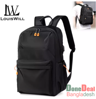 LouisWill Men Lap-top Backpack Waterproof Travel Backpack Bag College Backpack Shoulder Bag Back Pack School Bag with USB Charging Port