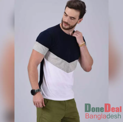 Multicolor Cotton Casual Half Sleeve T-Shirt for Men