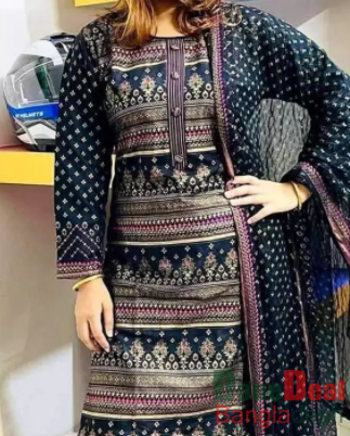 Unstitched Printed Lawn boutiqcs latest designd purnima Cotton Three Piece For Women Stylish Salwar Kameez 3pcs