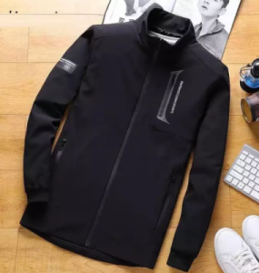 BLACK Stylish Bonded Jacket For Men
