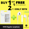 Vivo Basic Earphone with Mic - buy one get one Free-3.5mm jack with 1.2mm long length cable-Stereo s