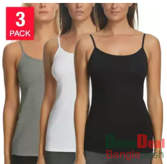 3 Pcs Assorted Women Basic Tank Tops_Soft, Comfortable, Breathable