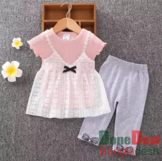 Baby girls fashionable beautiful casual dress for 1 to 4 years dress Set