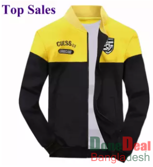 BF Fashion Yellow Black colour stylish Jacket For Men