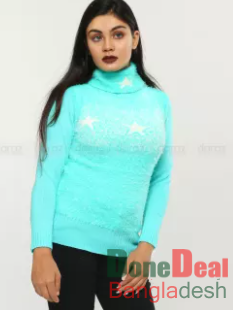 Casual Long Sleeve Turtleneck Cashmere Women Cardigan Sweater