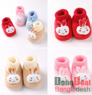 Cute Cartoon Baby Girl & Boys Shoes Fleece Lining Baby Shoes for Boys Anti Slip Winter Newborn Toddler Shoes slipper socks fleece slippers flats socks