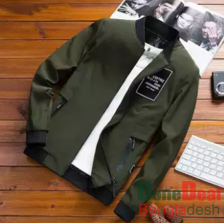 Dark Green Bonded Jacket for Men