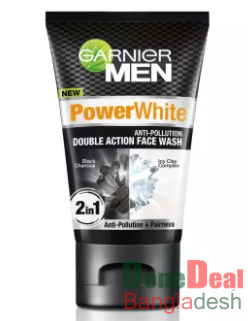 Garnier Men Power White Double Action Face Wash - 50g