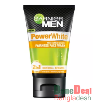Garnier Men Power White Fairness Face Wash - 100g