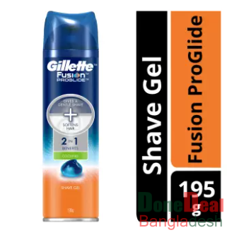 Gillette Fusion Proglide Sensitive 2 in 1 Shave Gel - 195g
