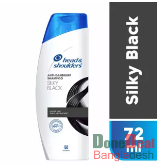 Head & Shoulders Silky Black Anti Dandruff Shampoo for Women & Men, 72ML