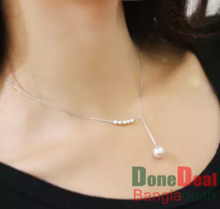 new female niche single pearl simple necklace