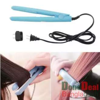 Portable Mini Electric Hair Straightener Flat Irons Curling Ceramic Salon