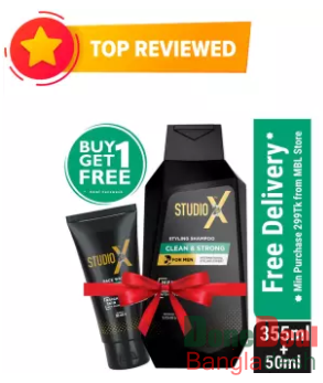 Studio X Shampoo for Men 355ml - 50ml Facewash Free