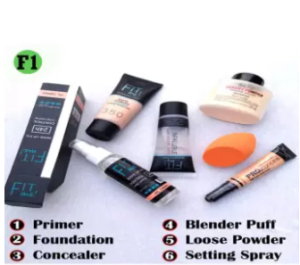 6 IN 1 MAKEUP COMBO SET WITH FULL MAKEUP COVERAGE