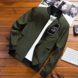 Dark Green Bonded Jacket for Men