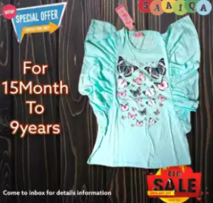 Girls Baby Dress-Butterfly Top- (1.5 years-9 years)