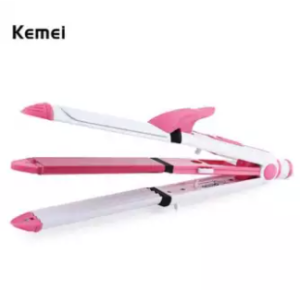 Kemei KM-1213 Professional 3 In 1 Electric Multifunction Ceramic Iron Wave Hair Curler Straighter fo