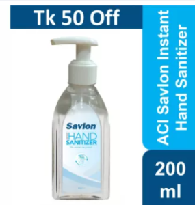 Savlon Hand Sanitizer 200ml Pump (Tk 50 OFF)