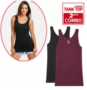 Soft Cotton Women's Seamless Core Tank Top || Ladies Tank Top || Tops (2 Pcs Combo)