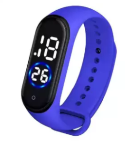 Touch screen waterproof Silicon Led watch
