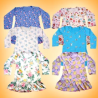 6 Pieces Multi color Full Sleeve Frock For Girls by Any Color