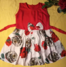 Baby girls rose print dress for 1 to 7 years babies