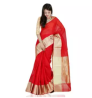 Half silk saree(Red color)হাফ সিল্ক শাড়ি
